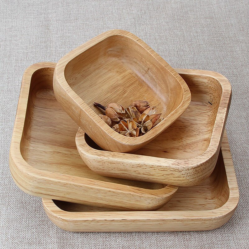 Square Shaped Wooden  Bowl