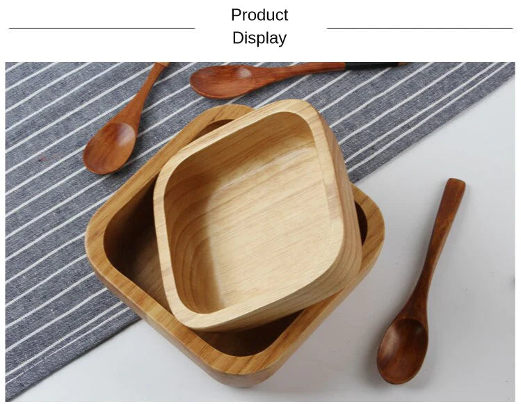 Square Shaped Wooden  Bowl